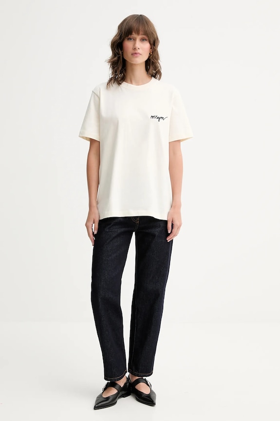 MSGM tricou din bumbac 2000MDM540.200002 bej AA00