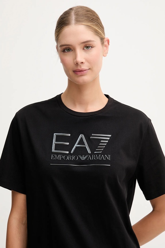 EA7 Emporio Armani t-shirt bawełniany czarny AF12503.7W000414