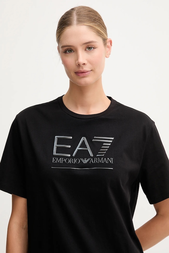 EA7 Emporio Armani t-shirt bawełniany czarny AF12503.7W000414