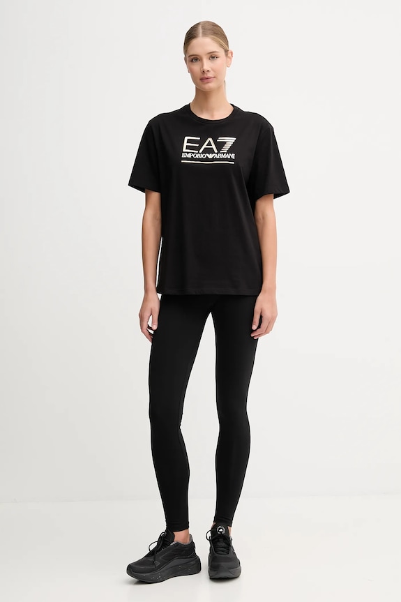 EA7 Emporio Armani t-shirt bawełniany AF12503.7W000414 czarny AW25