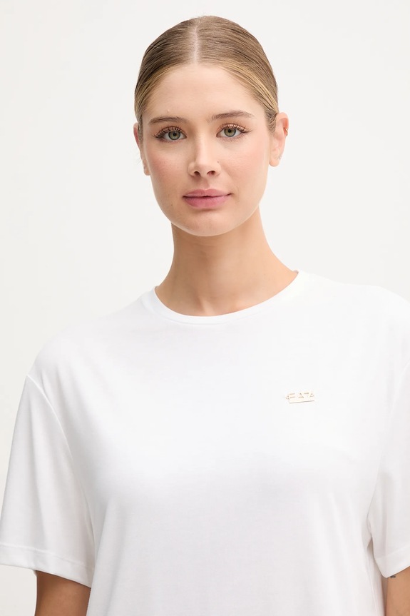 EA7 Emporio Armani t-shirt női viszkózzal fehér AF13919.7W000189