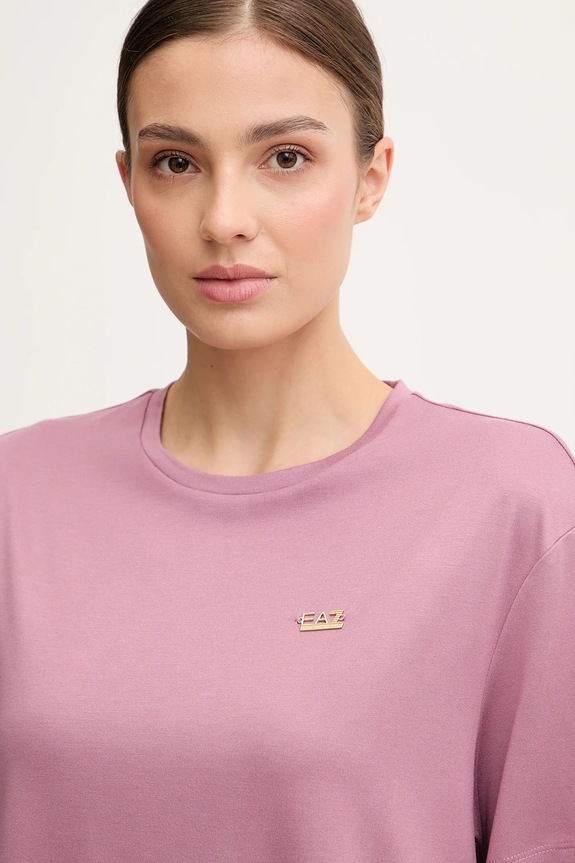 EA7 Emporio Armani női póló viszkózzal rózsaszín AF13919.7W000189