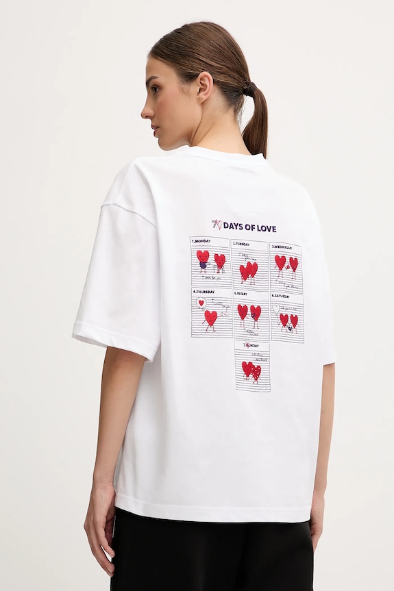 Odzież EA7 Emporio Armani t-shirt bawełniany AF12957.7X000036 biały
