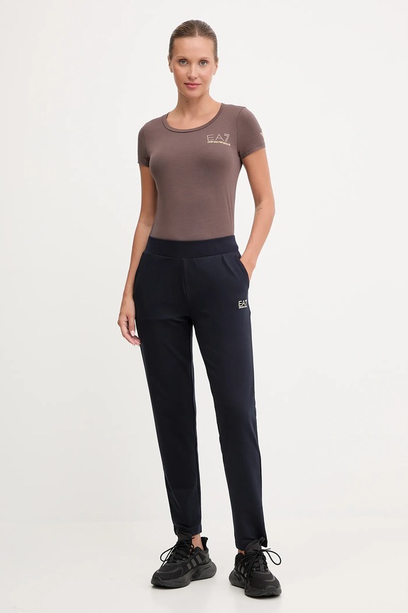 Majica kratkih rukava EA7 Emporio Armani TJDQZ.8NTT65 smeđa SS26