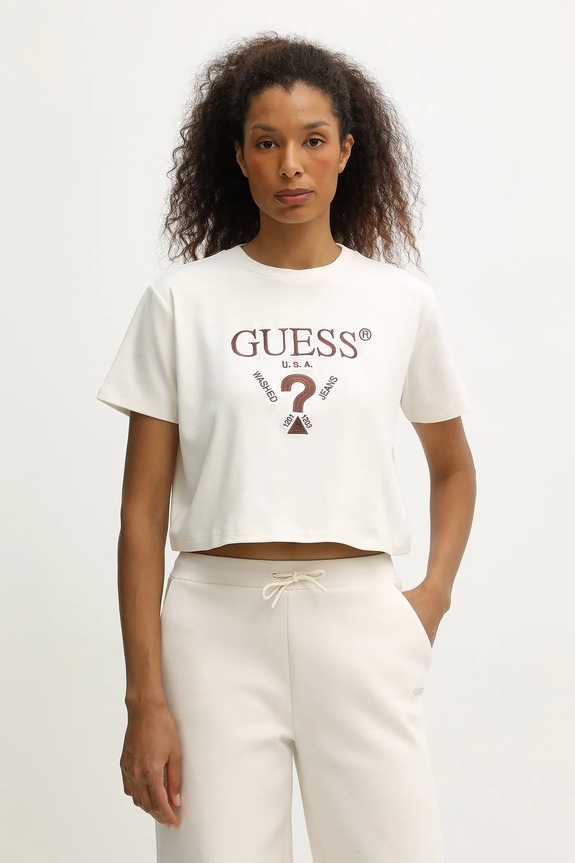 Tričko Guess FABIA relaxed béžová V5BI01.K1891