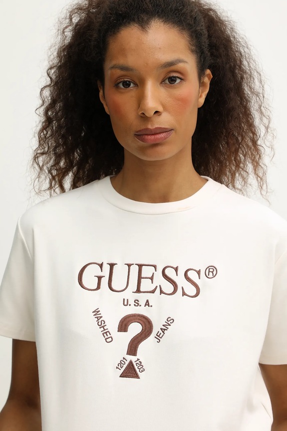 Tričko Guess FABIA béžová V5BI01.K1891
