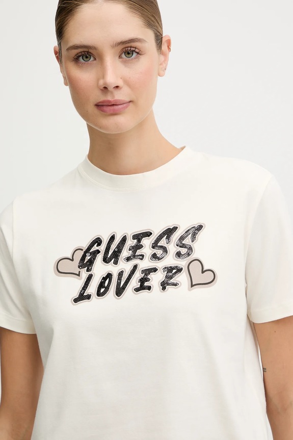 Oblečenie Tričko Guess FOSCA V5BI06.J1314 béžová