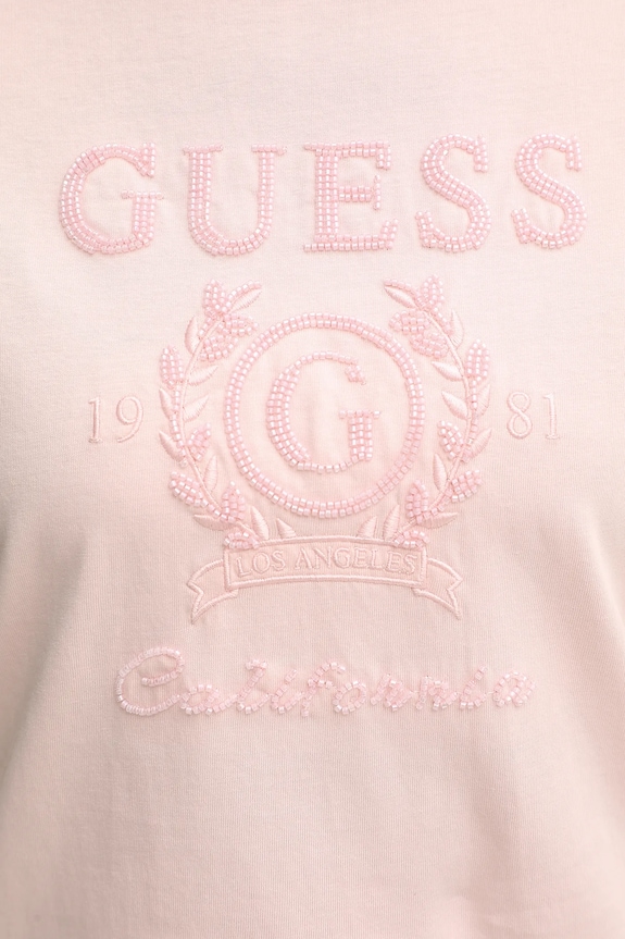 Guess t-shirt bawełniany MENA V5BI07.K8FQ4 pomarańczowy