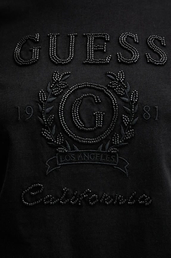 Guess t-shirt bawełniany MENA V5BI07.K8FQ4 czarny