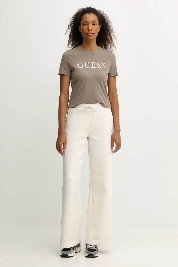 Guess t-shirt bawełniany CLELIA V5BI10.I3Z14 beżowy AW25