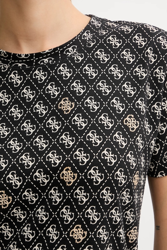 Bavlnené tričko Guess RHOMBUS V5BI14.I3Z14 čierna