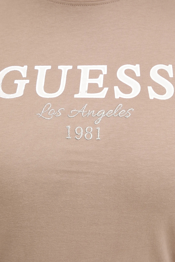 Bavlnené tričko Guess BIBIA V5BI15.KA260 béžová