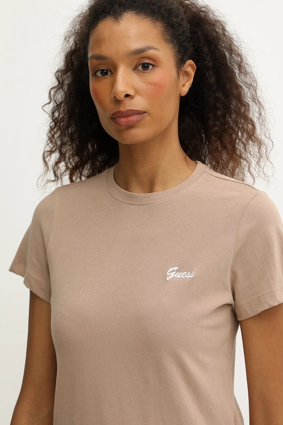 Guess t-shirt ALBA beżowy V5BI17.KCBF1