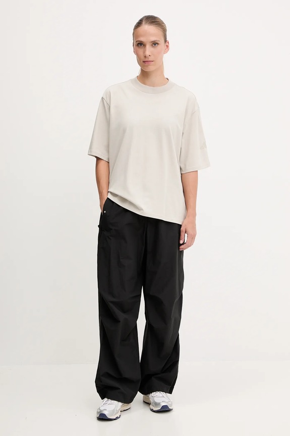 Bavlněné tričko adidas Essentials JE0001 béžová SS26