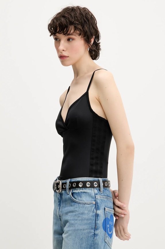 Топ adidas Coquette з еластаном чорний JM1908
