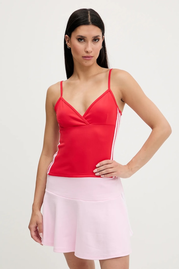 Top adidas Coquette απλικέ κόκκινο JM1910