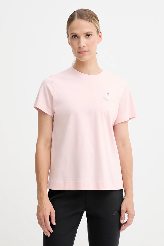 Βαμβακερό μπλουζάκι adidas Cat βαμβάκι ροζ JV8514