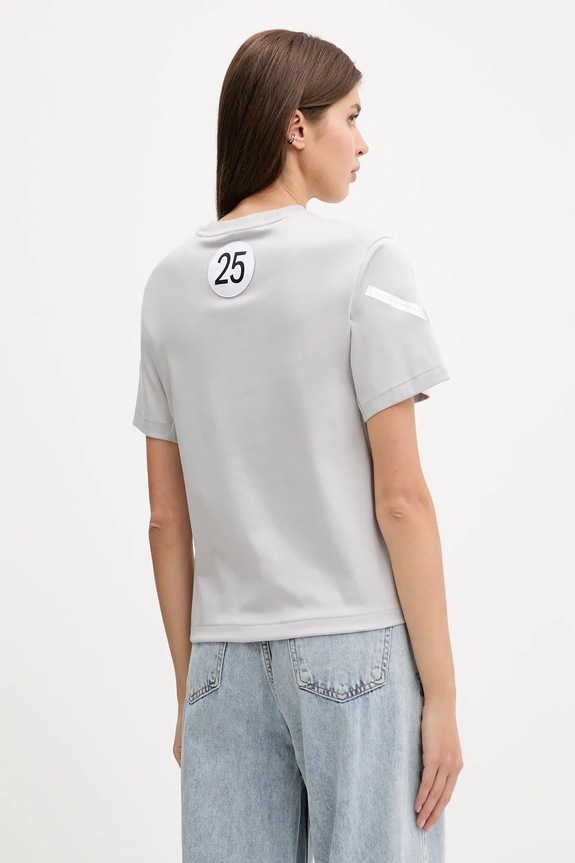 Odzież adidas t-shirt bawełniany x Mercedes JW3482 szary