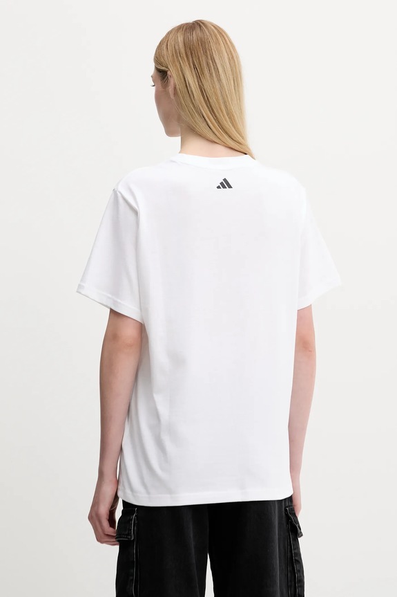 Oblečenie Bavlnené tričko adidas FARMMKT KC2325 biela