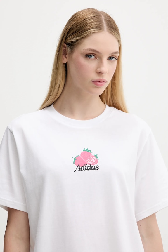 Bavlnené tričko adidas FARMMKT biela KC2325