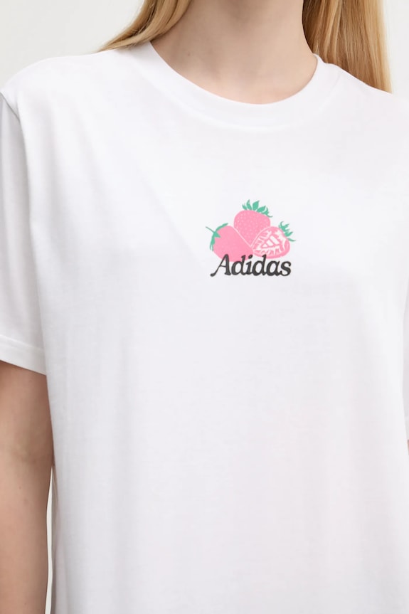 Bavlnené tričko adidas FARMMKT KC2325 biela