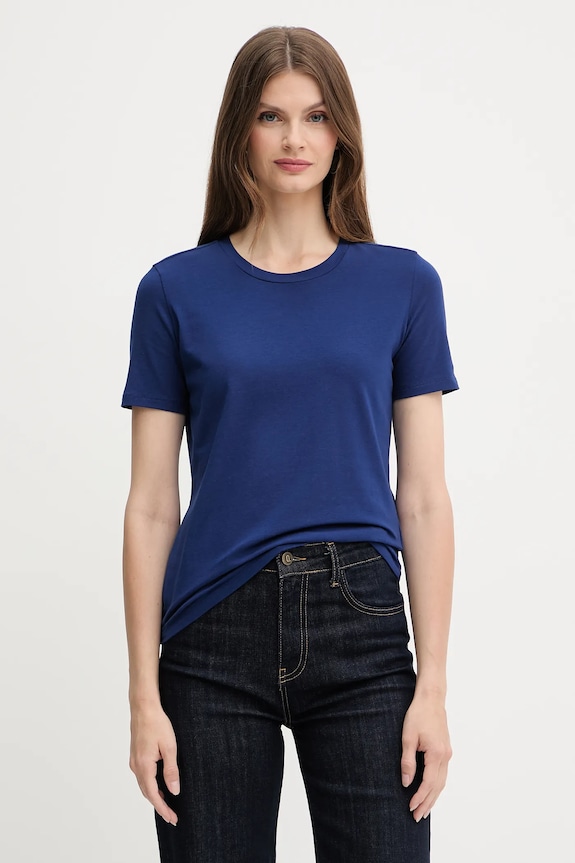 Tričko MM by Max Mara MULINO jednofarebný modrá 2526976017600