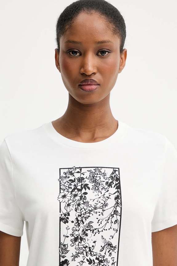 Pamučna majica Weekend Max Mara GUGLIA bijela 2525976031600