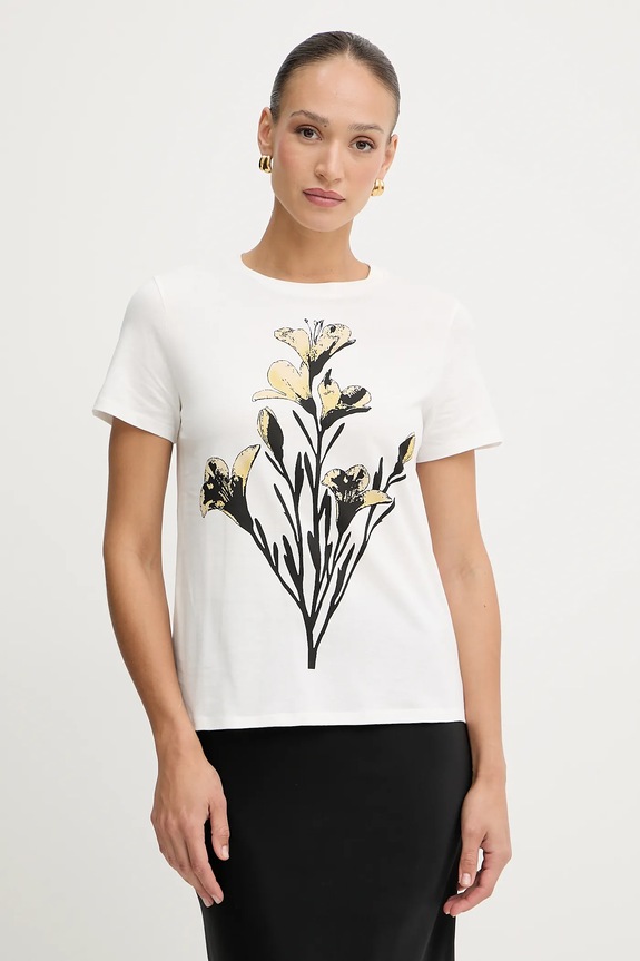 Pamučna majica Weekend Max Mara GUGLIA pamuk bijela 2525976031600