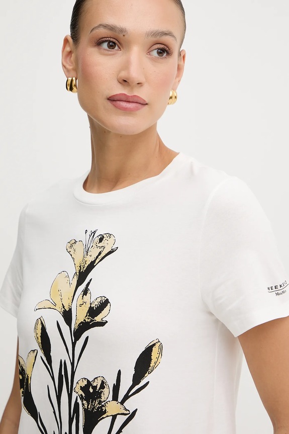 Pamučna majica Weekend Max Mara GUGLIA bijela 2525976031600