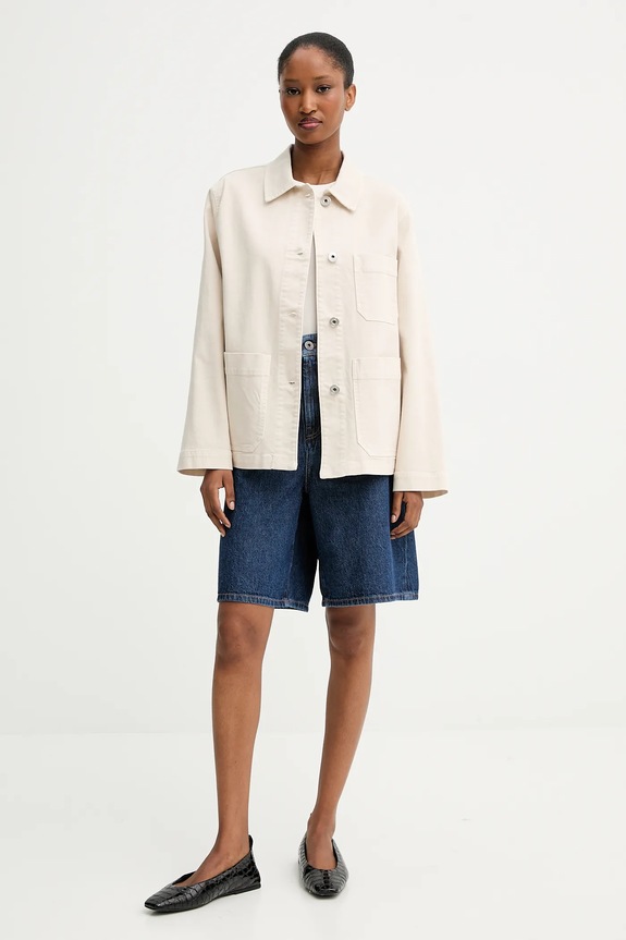 Weekend Max Mara t-shirt bawełniany GUGLIA 2525976031600 beżowy AW25