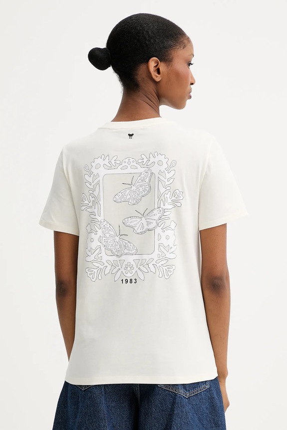 Odzież Weekend Max Mara t-shirt bawełniany GUGLIA 2525976031600 beżowy