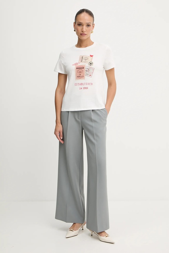 Βαμβακερό μπλουζάκι Weekend Max Mara ARA 2525976041600 λευκό AW25