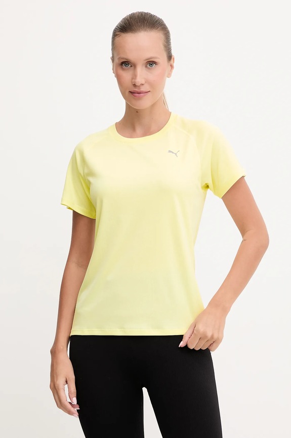 Puma t-shirt treningowy Run Velocity regular żółty 526578