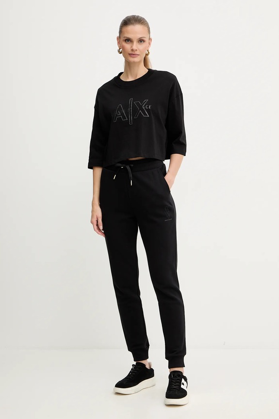 Armani Exchange tricou din bumbac XW001080.AF10356 negru AW25
