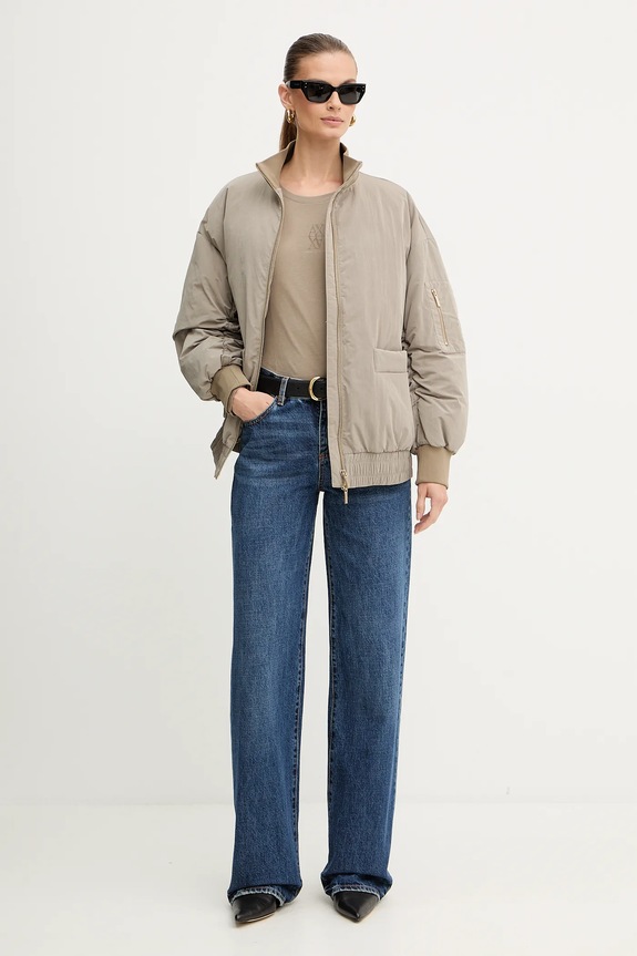 Armani Exchange top a maniche lunghe in cotone XW001350.AF17172 verde AW25