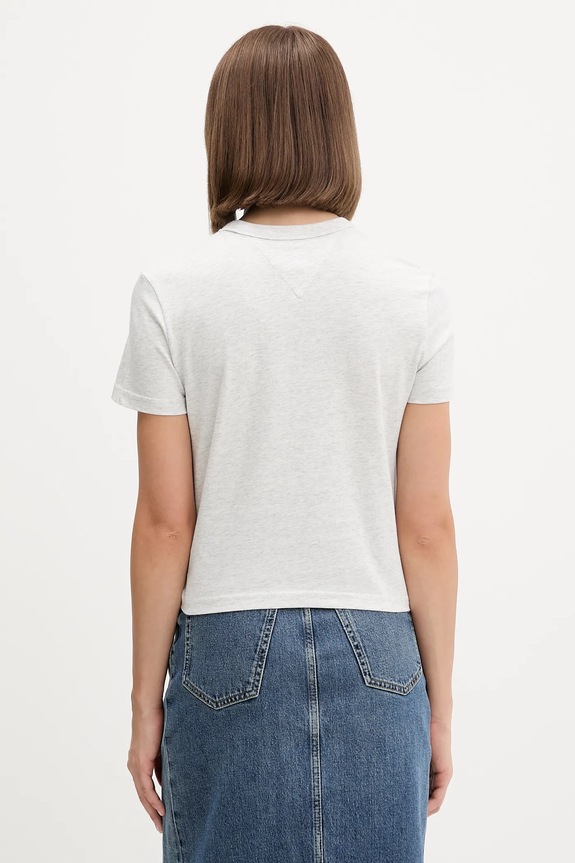 Îmbrăcăminte Tommy Jeans tricou din bumbac DW0DW21533 gri