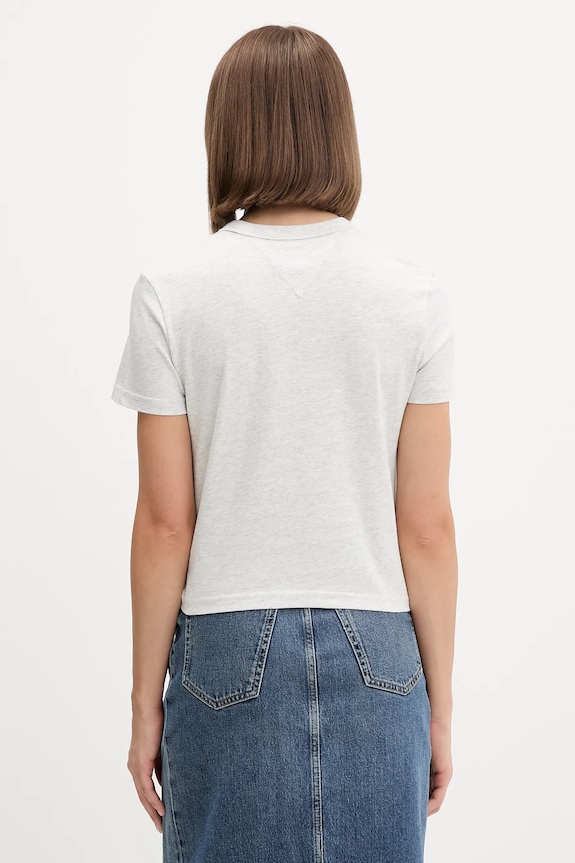 Îmbrăcăminte Tommy Jeans tricou din bumbac DW0DW21533 gri
