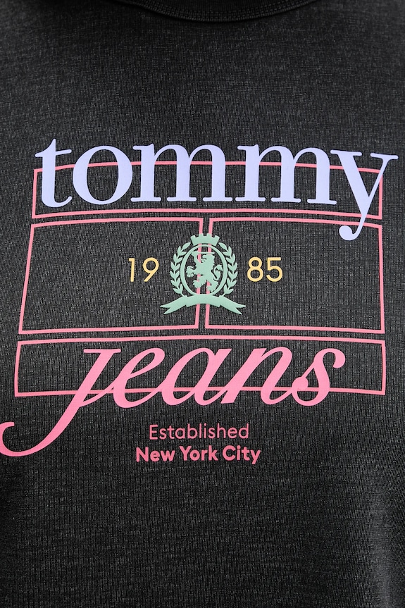 Bavlnené tričko Tommy Jeans DW0DW21533 čierna