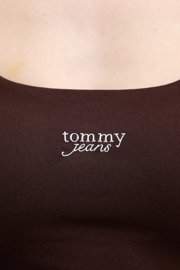 Top Tommy Jeans DW0DW21564 hnedá