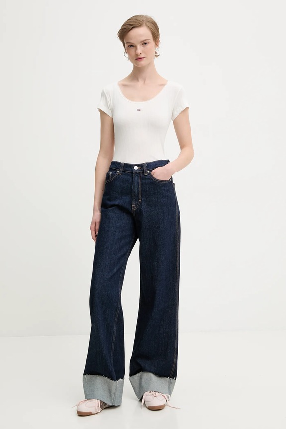 Tommy Jeans tricou DW0DW21570 bej AW25