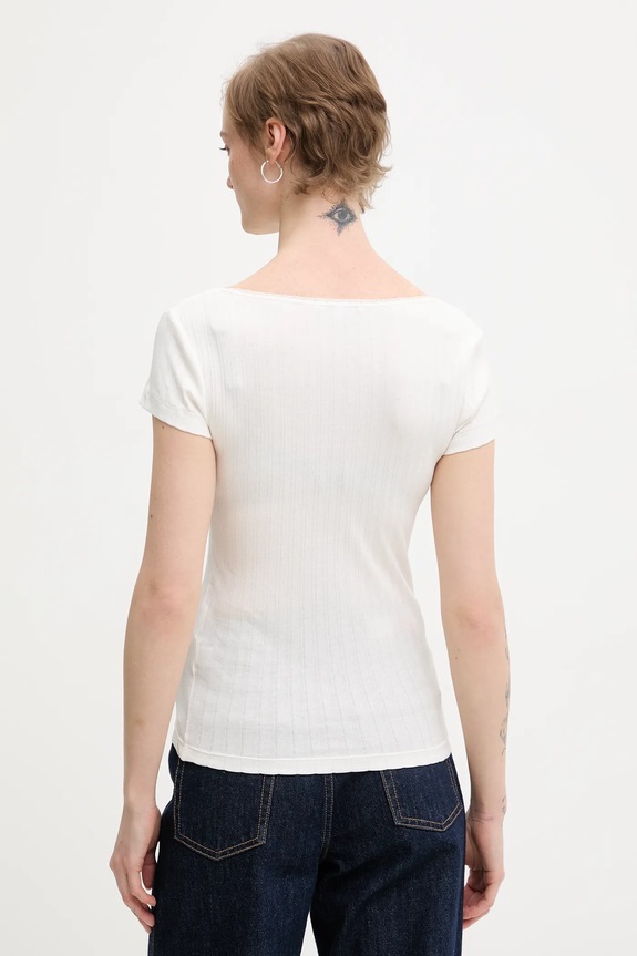 Îmbrăcăminte Tommy Jeans tricou DW0DW21570 bej