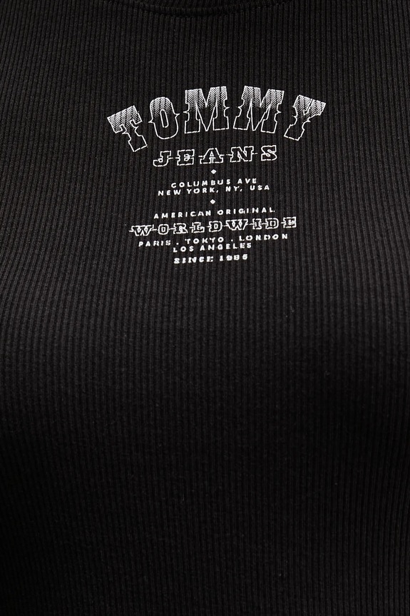 Μπλουζάκι Tommy Jeans DW0DW21584 μαύρο