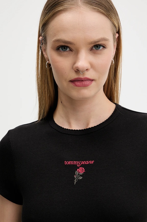Majica kratkih rukava Tommy Jeans crna DW0DW21787
