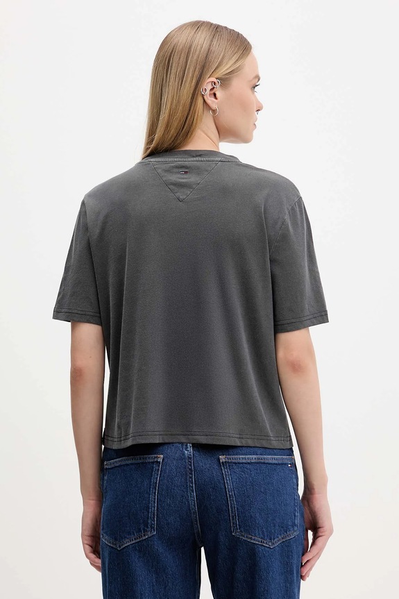 Odjeća Pamučna majica Tommy Jeans DW0DW21957 siva