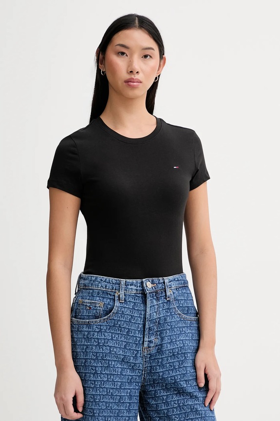 Βαμβακερό μπλουζάκι Tommy Jeans 3-pack μπεζ DW0DW22175