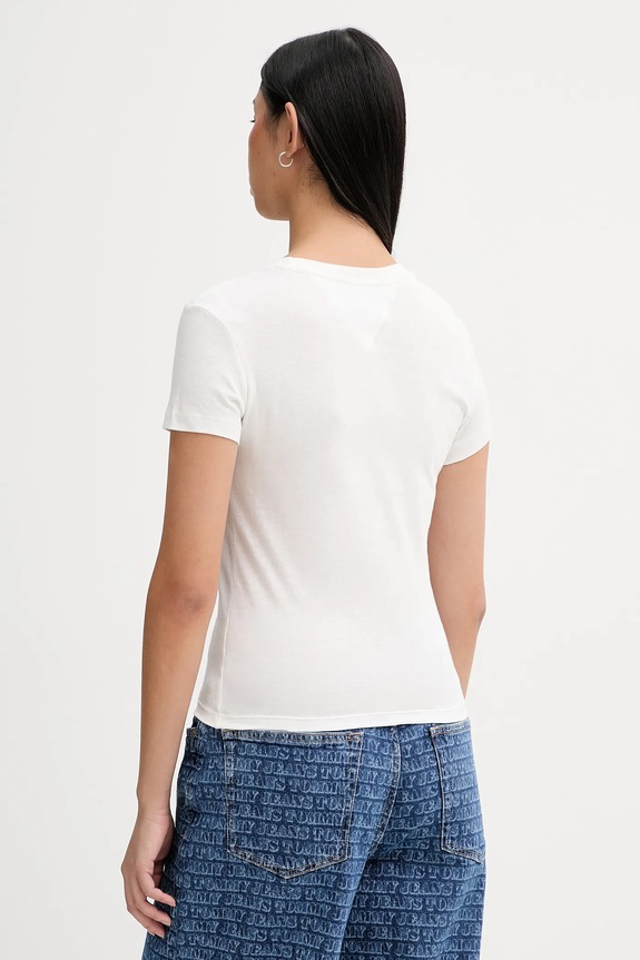 Βαμβακερό μπλουζάκι Tommy Jeans 3-pack DW0DW22175 μπεζ