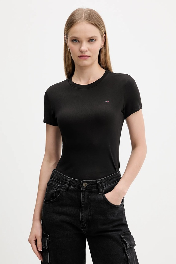 Βαμβακερό μπλουζάκι Tommy Jeans 3-pack DW0DW22175 ροζ SS26
