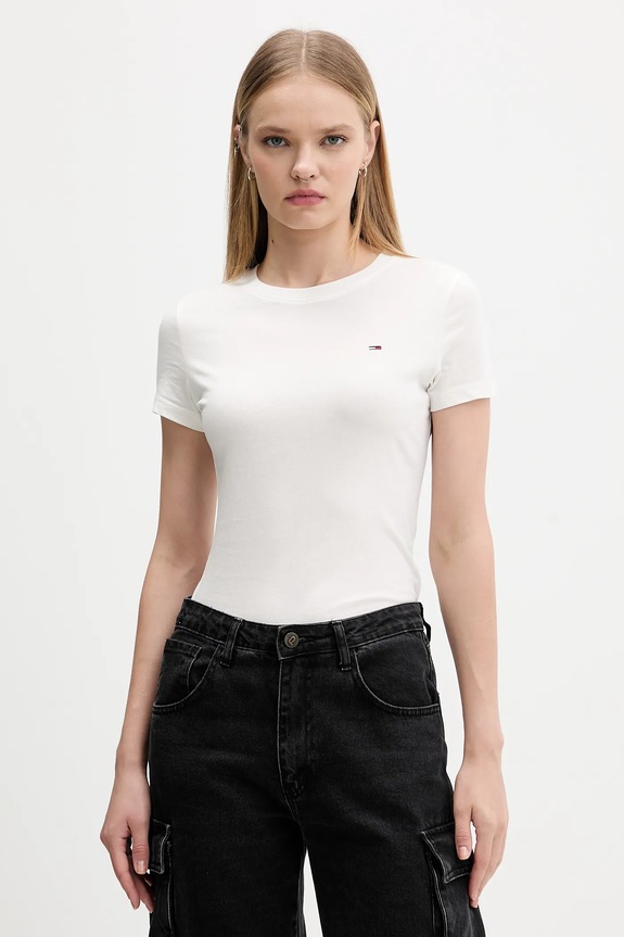 Ρούχα Βαμβακερό μπλουζάκι Tommy Jeans 3-pack DW0DW22175 ροζ