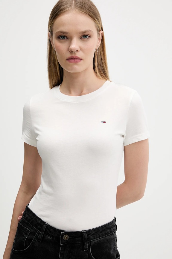 Βαμβακερό μπλουζάκι Tommy Jeans 3-pack DW0DW22175