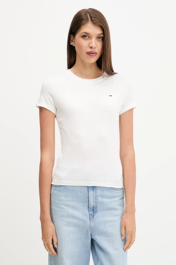 Βαμβακερό μπλουζάκι Tommy Jeans 3-pack DW0DW22175 σκούρο μπλε SS26